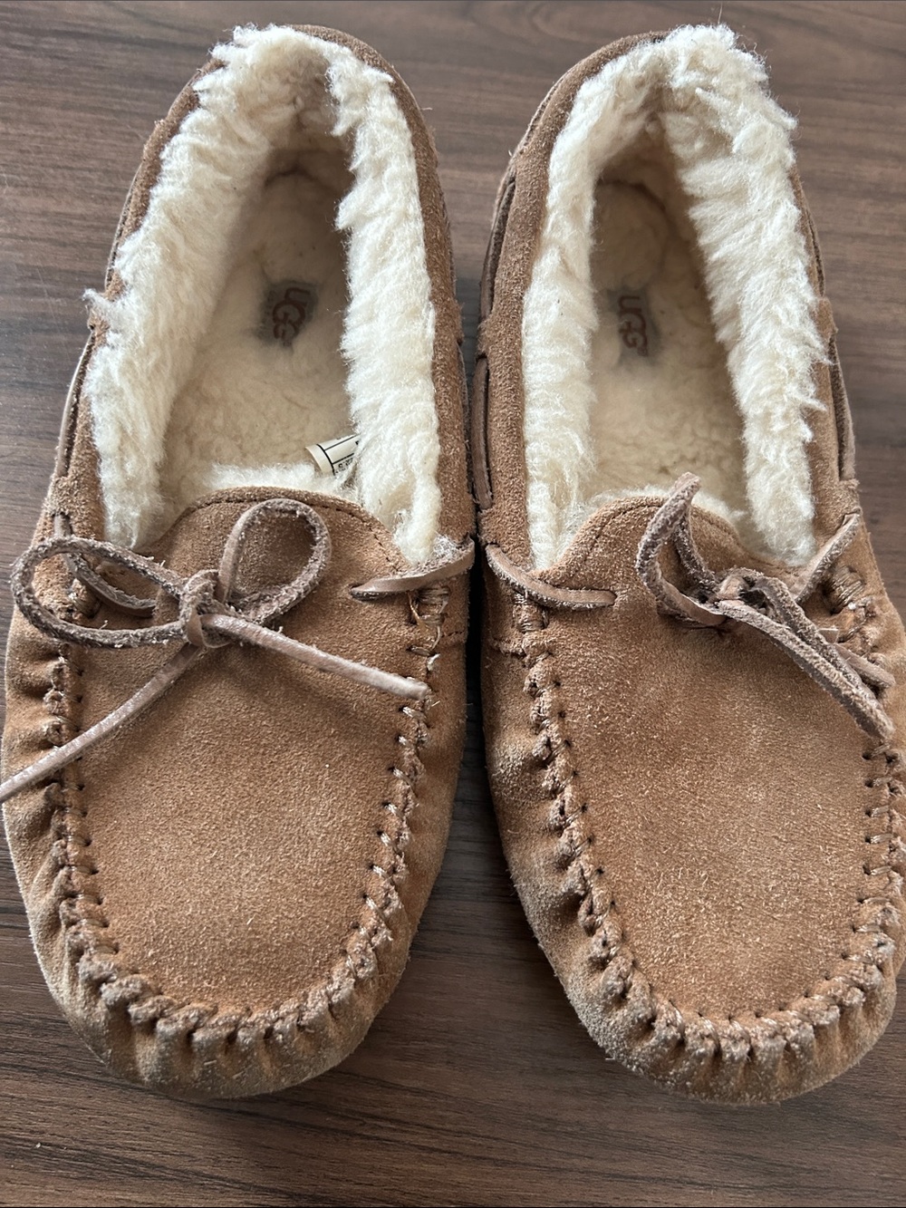 UGG Chestnut Suede Moccasin Slippers 4